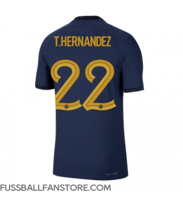 Frankreich Theo Hernandez #22 Replik Heimtrikot WM 2022 Kurzarm